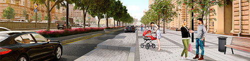 Проектирование тротуаров и пешеходных дорожек
